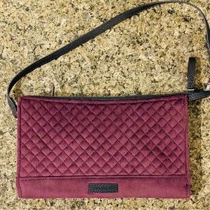 Vera Bradley Iconic RFID Slim Wristlet in Berry